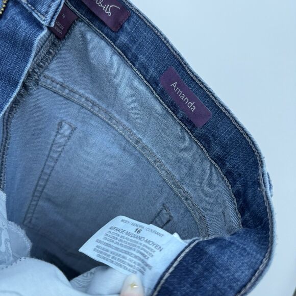 Gloria Vanderbilt Missy Amanda Classic Fit Tapered Jeans Size 16 Cotton - Picture 7 of 9